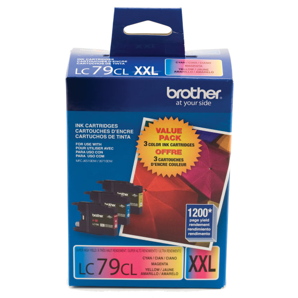 UPC 012502628477 product image for Brother® LC79 Cyan, Magenta, Yellow Ink Cartridges, Pack Of 3, LC793PKS | upcitemdb.com