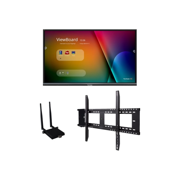 ViewBoard  Interactive Flat Panel Education Bundle with Wall Mount - 86"" Diagonal Class LED-backlit LCD display - interactive - wi - ViewSonic IFP8650-E1