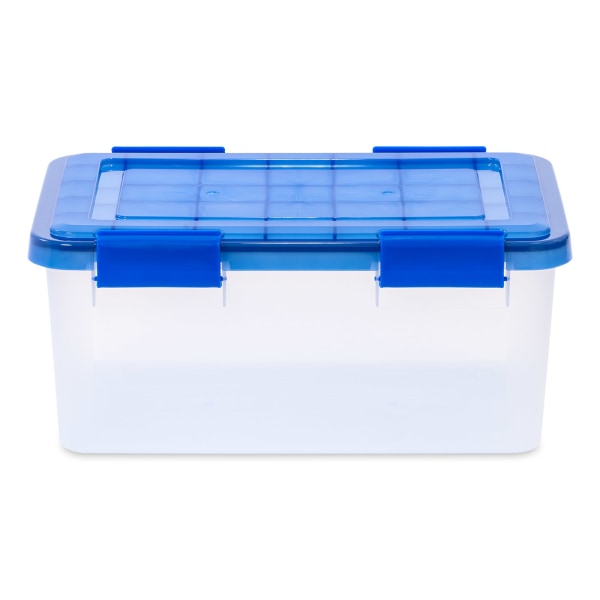 Iris Ultimate Weatherpro Storage Box, 17-1/2"L x 16-3/16"W x 10-1/4"H, 19 Qt, Clear
