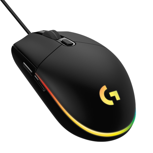 Logitech - G203 LIGHTSYNC Wired Optical Gaming Mouse with 8,000 DPI sensor - Black