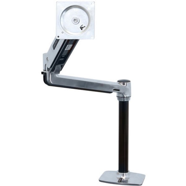 Ergotron Mounting Arm for Flat Panel Display - Polished Aluminum - Height Adjustable - 46"" Screen Support - 30 lb Load Capacity - 75 x 75, 100 x 100, -  45-384-026