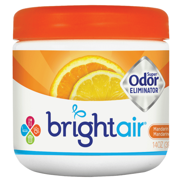 BRIGHT Air Super Odor Eliminator  Mandarin Orange and Fresh Lemon  14oz  6/Carton