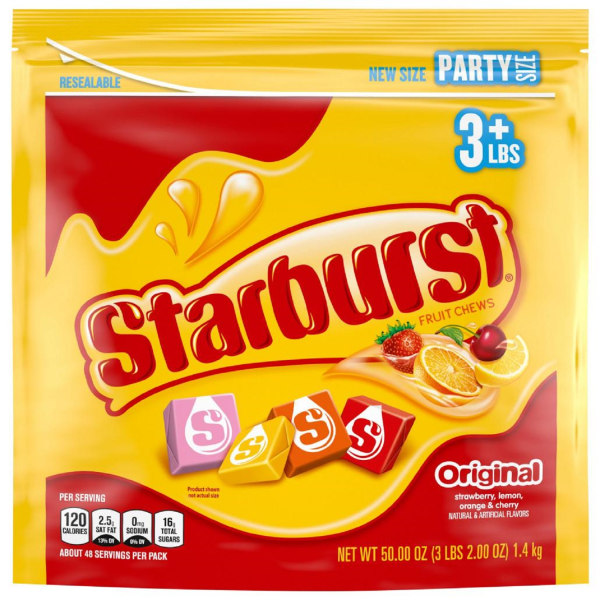 Starburst Original Fruit Chews 50 Oz Assorted Flavors