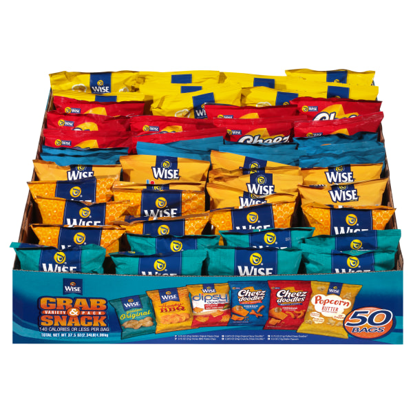 UPC 041262276208 product image for Wise Foods Grab & Snack Variety Pack, Pack Of 50 Bags | upcitemdb.com