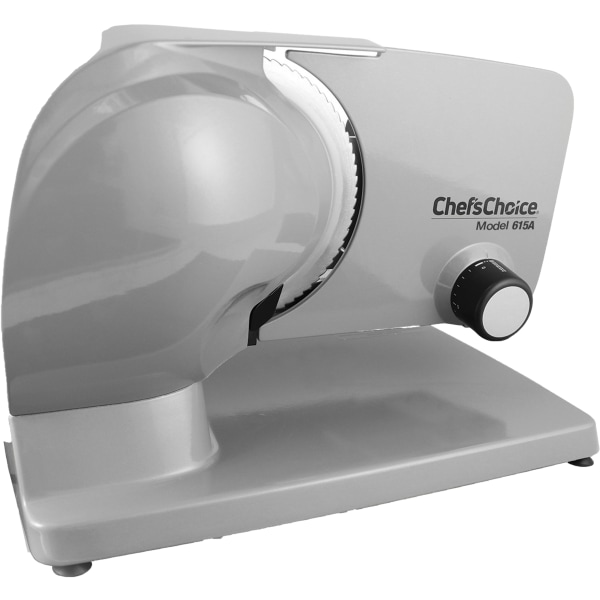 Edgecraft Chef'sChoice 615A Electric Food Slicer, 10-5/8""H x 11-7/16""W x 15""D, Silver -  615A000
