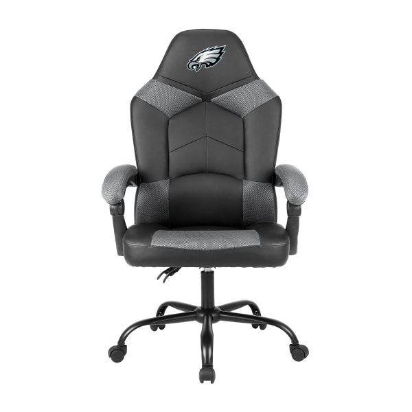 Imperial Adjustable Oversized Vinyl High-Back Office Task Chair, NFL Philadelphia Eagles, Black/Gray