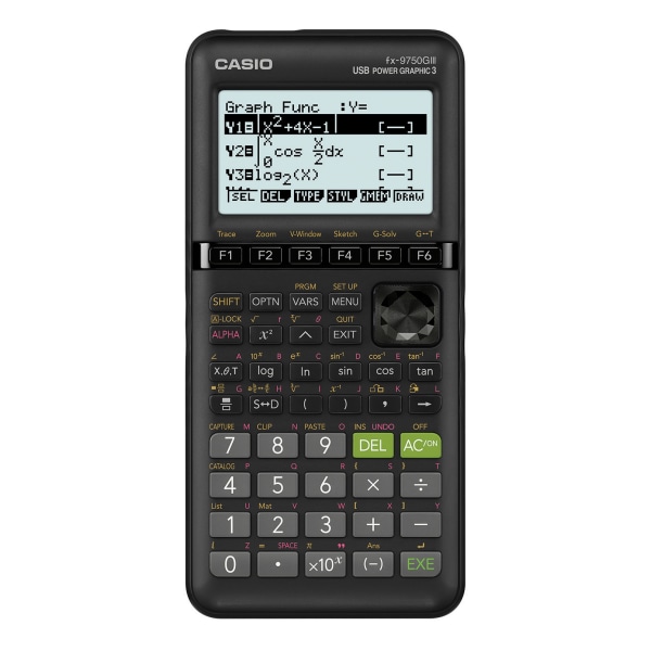 Casio® fx-9750GIII USB Power Graphic 3 Graphing Calculator, Black, FX-9750GIII