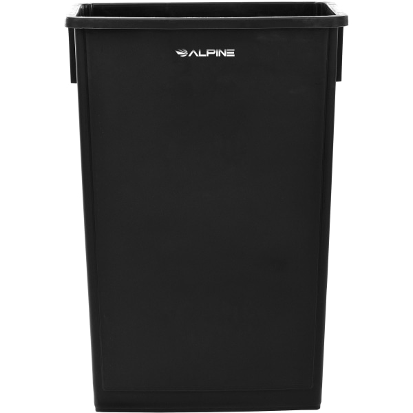 Alpine Industries 40 L / 10.5 Gal Stainless Steel Slim Open Trash Can Dual Compartment