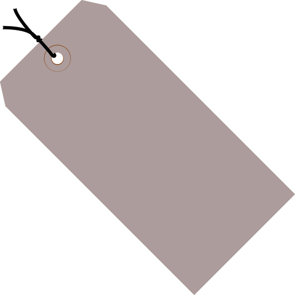 Partners Brand Prestrung Shipping Tags 8 x 4 Gray Case Of 500