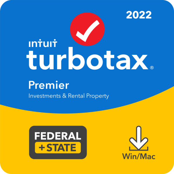 Intuit TurboTax Premier Fed + Efile + State 2022