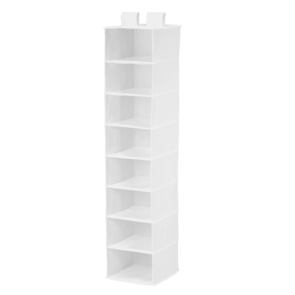 Honey-Can-Do 8-Shelf Hanging Vertical Closet Organizer, 54""H x 12""W x 12""D, White -  SFT-01239