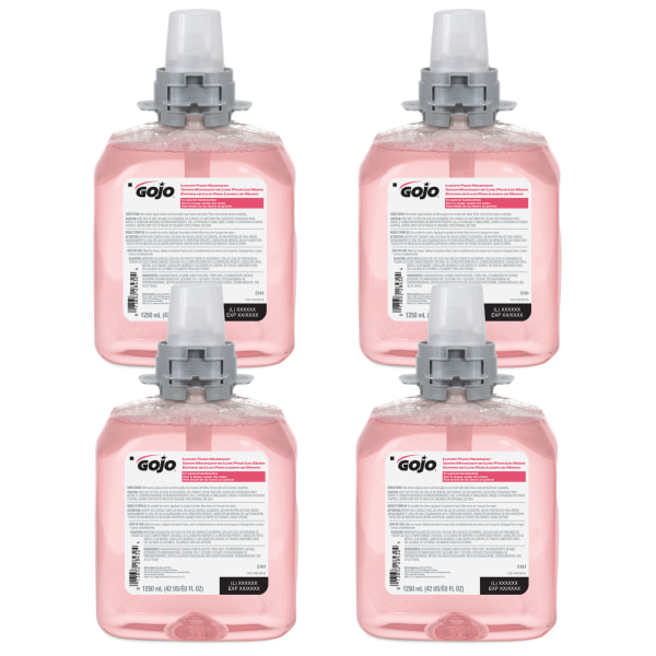 GOJO® FMX-12 Luxury Foam Hand Wash Soap, Cranberry Scent, 42.27 Oz, Carton Of 4 Bottles -  5161-04