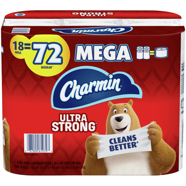 UPC 037000765561 product image for Charmin� Ultra Strong� 2-Ply Mega-Roll Toilet Paper, 286 Sheets Per Roll, Pack O | upcitemdb.com