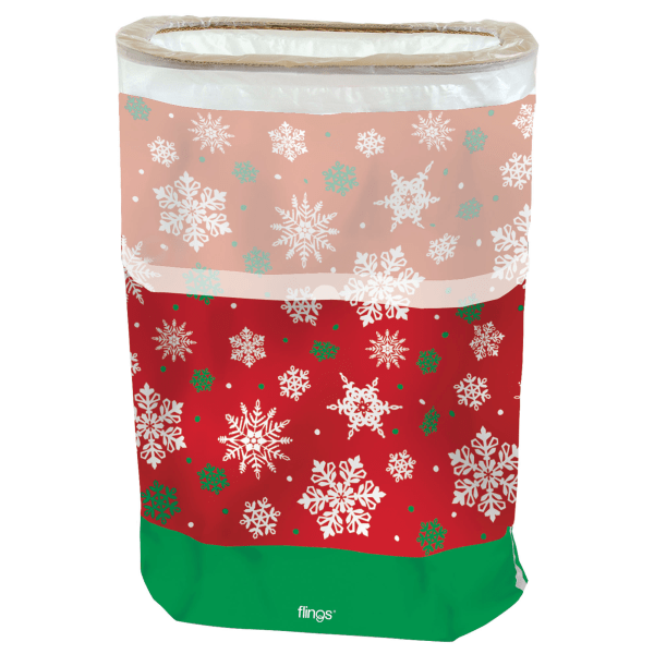 Amscan Christmas Snowflake Fling Bins, 22H x 15W x 10D, Multicolor, Set Of 3 Bins