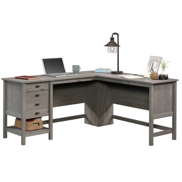 Sauder® Cottage Road 65"W L-Shaped Corner Desk, Mystic Oak