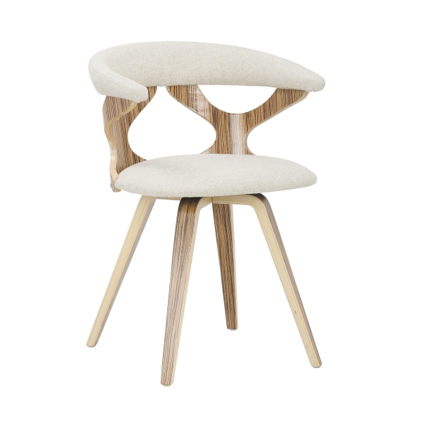 LumiSource Gardenia Chair, Cream/Zebra -  CH-GARD ZBCR