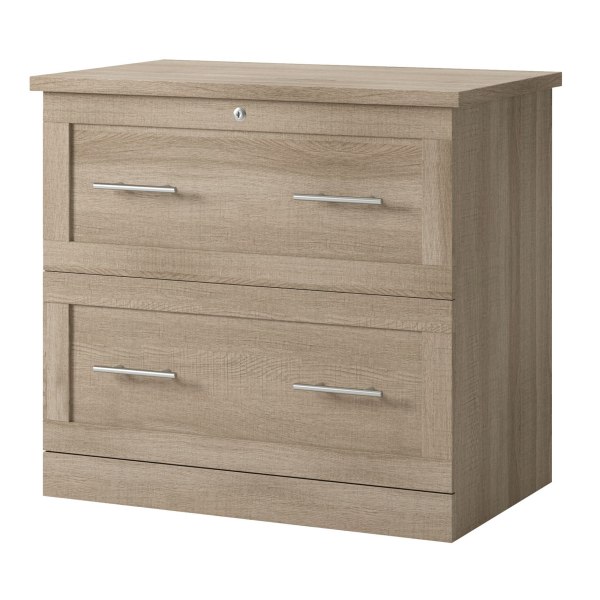 realspace® 29-7/16"w x 18-1/2"d lateral 2-drawer file cabinet, spring oak