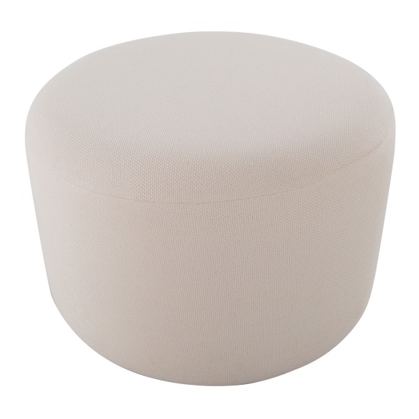 Photos - Pouffe / Bench LumiSource Round Pouf Ottoman, 16-1/4"H x 24-1/2"W x 24-1/2"D, Beige OT-POUF25RND BG