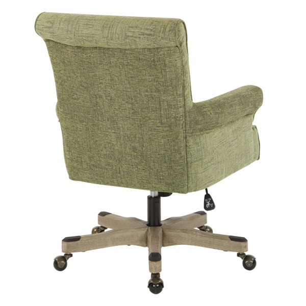 Office Star Megan Metal/Wood Office Chair, Olive