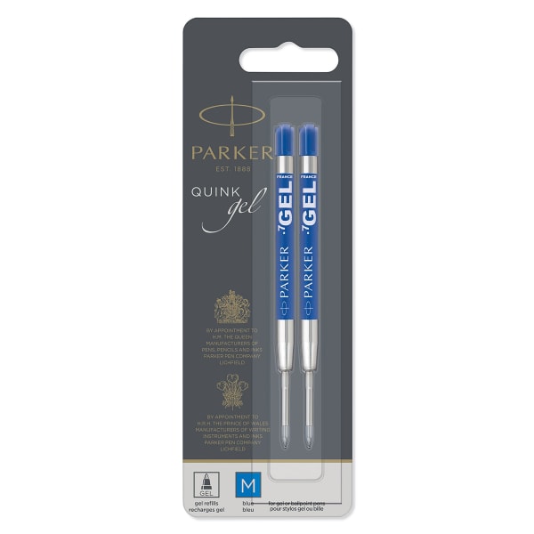 Parker GelInk Refills Medium Point 07 mm Blue Pack Of 2 Refills