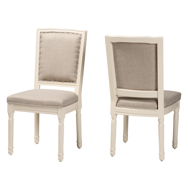 UPC 193271238316 product image for Baxton Studio Louane Dining Chairs, Gray/White, Set Of 2 Chairs | upcitemdb.com