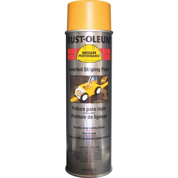 UPC 020066234898 product image for Rust-Oleum High-Performance Striping Spray Paint, 18 Oz, Yellow | upcitemdb.com