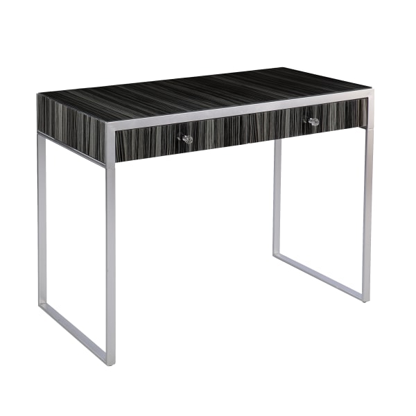 SEI Furniture Harpsden 42""W Writing Desk, Silver/Black -  HO1141237