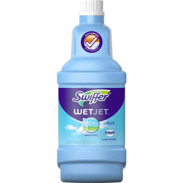 Swiffer WetJet Floor Cleaner  Liquid  422 fl oz 13 quart  OpenWindow Fresh Scent  1 Bottle  Clear