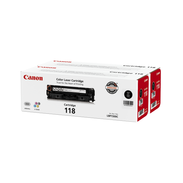 Canon 118 Black Standard Yield Toner Cartridge, 2/Pack (2662B004AA) | Quill