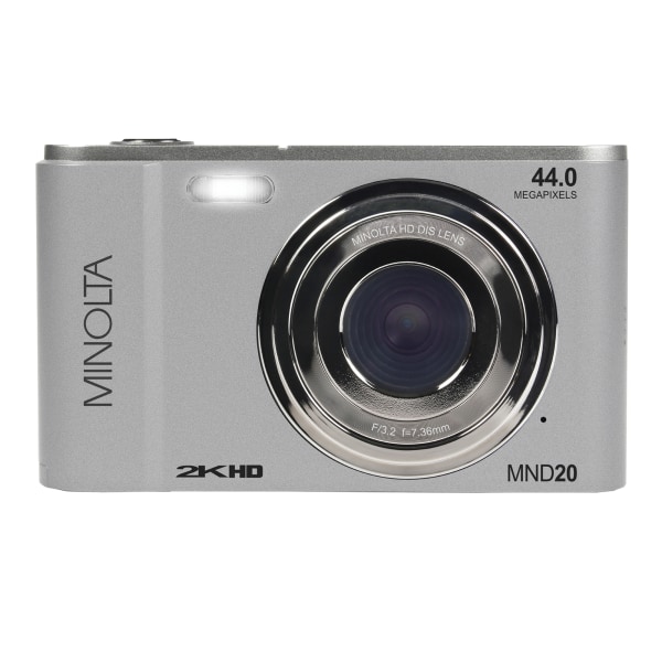 Photos - Camera Konica Minolta Minolta MND20 44-Megapixel HD 16x Zoom Digital  With 2.7K Quad Lens, Silver 