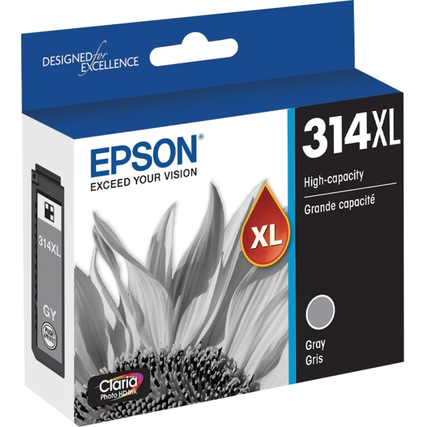 Epson Claria Photo HD T314XL Original Inkjet Ink Cartridge - Gray - 1 Pack - Inkjet - 1 Pack