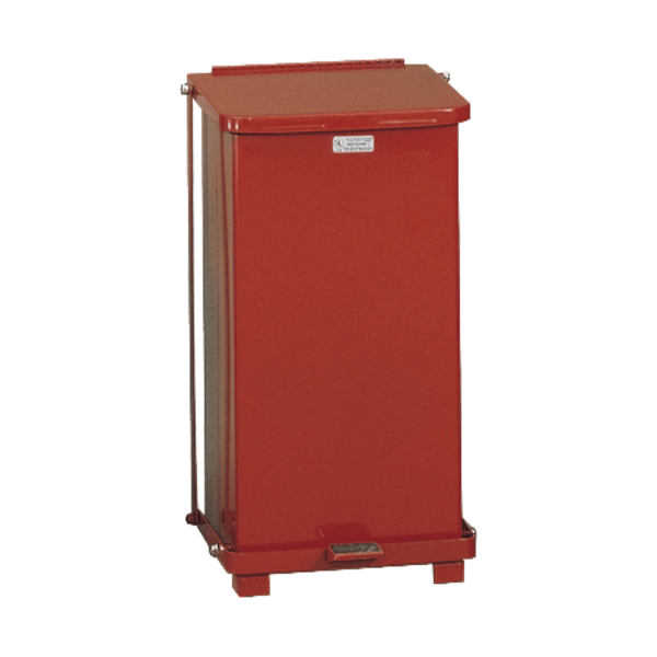 United Receptacle Defenders Steel Step Can, 12 Gallons, 23"" x 12"" x 12"", Red -  Rubbermaid Commercial, ST12EPLRD