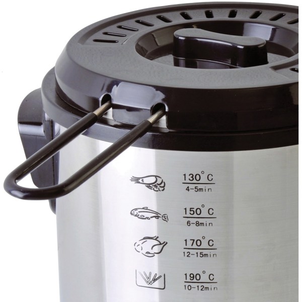 Photos - Air fryer Brentwood DF-701 Electric Deep Fryer, 8"H x 8-1/2"W x 11"D, Silver/Black 