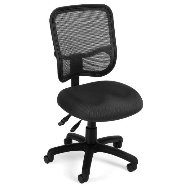 OFM Mesh Comfort Series Fabric Mid-Back Ergonomic Task Chair, Black -  130-A05