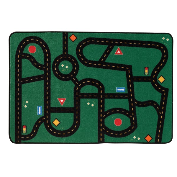 Carpets for Kids® KID$Value Rugs™ Go-Go Driving Activity Rug, 4' x 6' , Green -  48.22