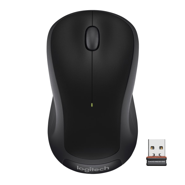 Logitech M310 Wireless Ambidextrous Optical USB Mouse, Black (910-004277)