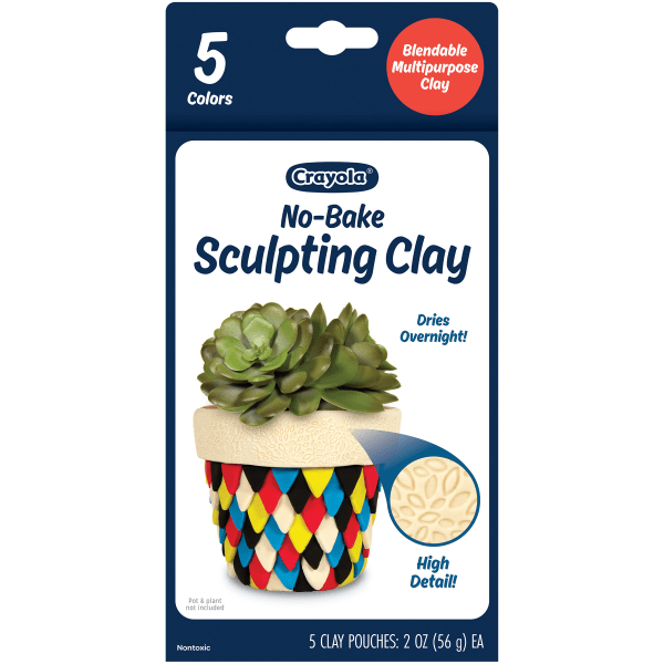 Crayola Sculpting Clay, Assorted Colors, 5/Pack (BIN570230) | Quill