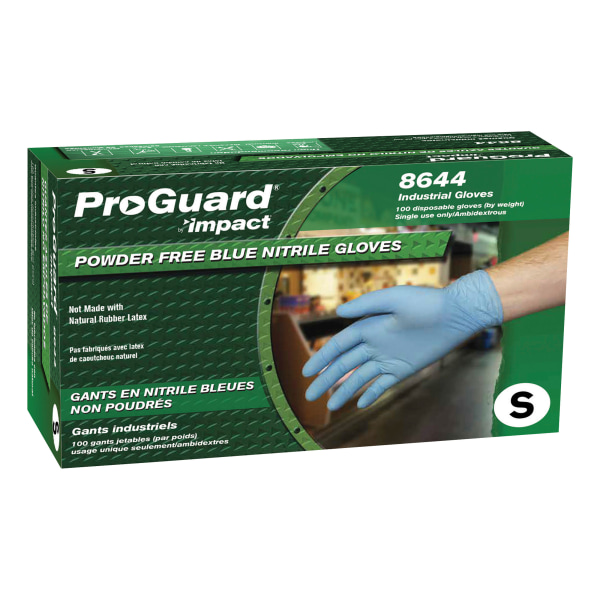 Hospeco Gln105fl Proworks Grizzlynite Nitrile Gloves Powder Free Large Black 100 Carton