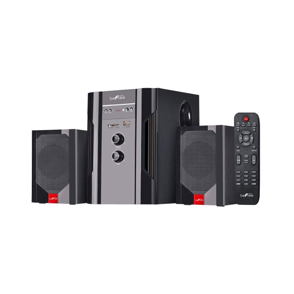 BFS-22 2.1-Channel Bluetooth® Surround Sound Speaker System, 6-5/16""H x 10""W x 14-3/16""D, Black - BeFree Sound 99595495M