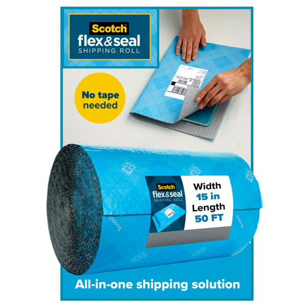 UPC 638060652954 product image for Scotch Flex and Seal Shipping Roll, 1 Shipping Roll, 15 in x 50 ft, Eliminates T | upcitemdb.com