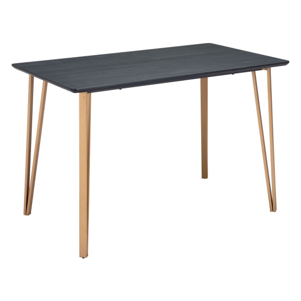 Zuo Modern Deus Steel Outdoor Furniture Counter Table, 36-1/4""H x 55-1/8""W x 31-1/2""D, Black -  101890