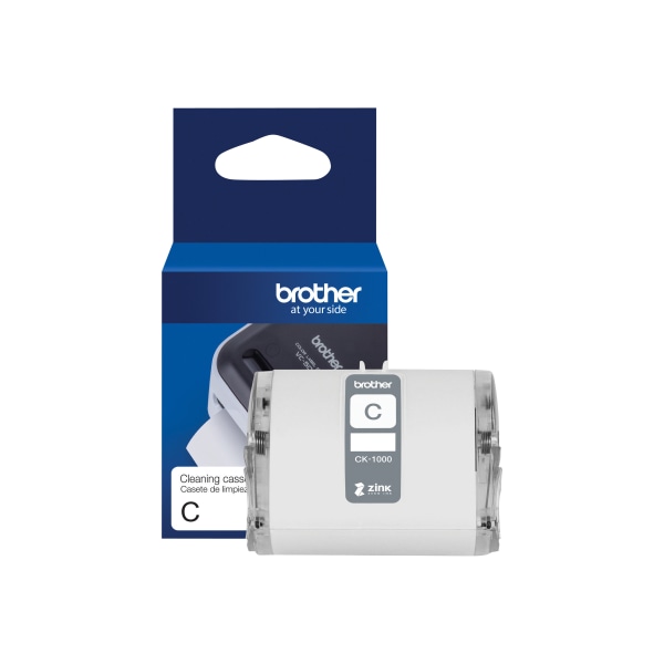 Brother Genuine CK-1000 ~ 2 (1.97) 50 mm wide x 6.5 ft. (2 m) Cleaning Roll for Brother VC-500W Label and Photo Printers - For Printer - 1 - White