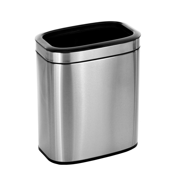 Alpine Industries 5.3 Gallon Stainless Steel Rectangular Liner Open Top Trash Can