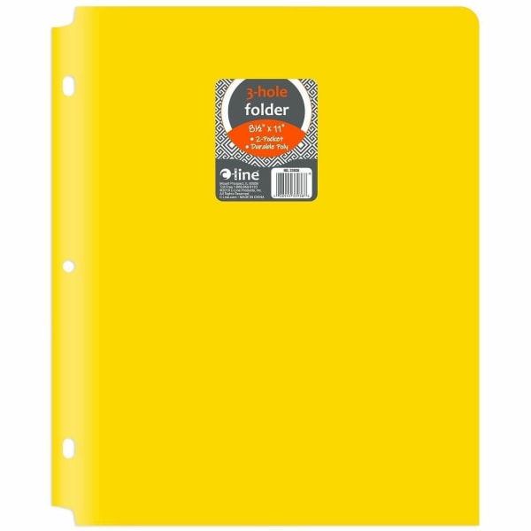 Photos - File Folder / Lever Arch File Poly C-Line 2-pocket Heavyweight  Portfolio Pocket - 11.4" Length - 100 mil Thickness - For Letter 8 1/2" x 11" Sheet - 3 x H 