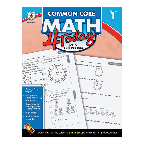 Carson-Dellosa Common Core Math 4 Today, Grade 1 -  Carson Dellosa Education, 104590