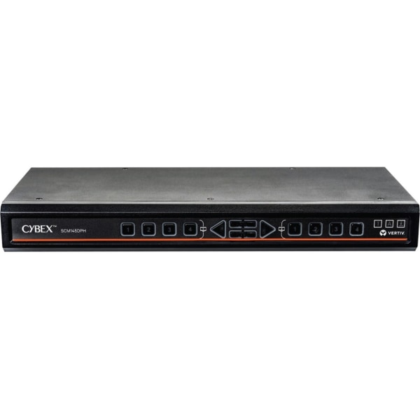 VERTIV Cybex SCM145DPH KVM Switchbox - 4 Computer(s) - 2 Local User(s) - 3840 x 2160 - 11 x USB - USB 2.0 - 6 x DVI - Desktop - TAA Compliant -  SCM145DPH-400