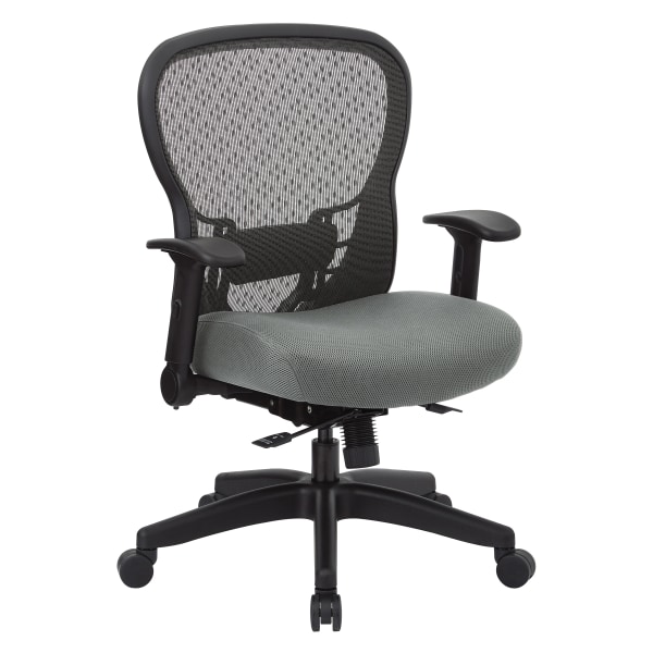 Office Star Space Seating 529 Series Deluxe Ergonomic Mesh Mid-Back Chair, Gray - 529-M3R2N6F2-2M - Furniture Stay on task with the Office Star Space Seating 52 sku 529-M3R2N6F2-2M