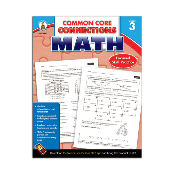 Carson-Dellosa Common Core Connections Math, Grade 3 -  Carson Dellosa Education, 104604