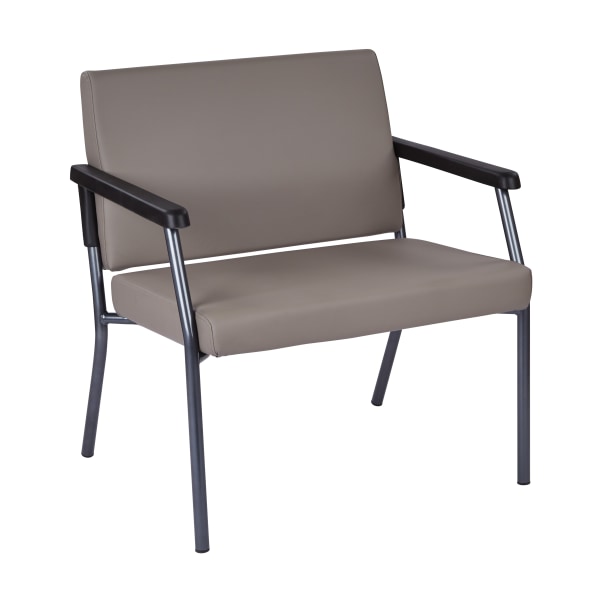Office Star Worksmart 29 Bariatric Big & Tall Guest Chair, Stratus/Gunmetal Gray