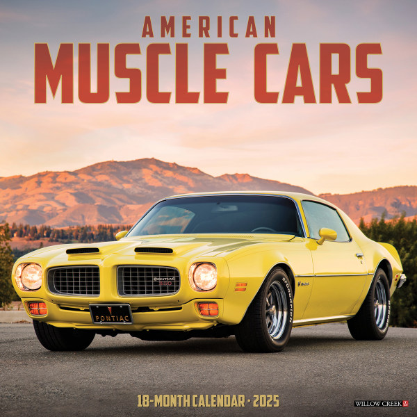 Photos - Accessory  Willow Creek Press Monthly Wall Calendar, 12" x 12", American Muscle Cars, January to December, O41345 O41345 2025
